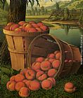 Famous Tree Paintings - Bushels of Peaches Under a Tree